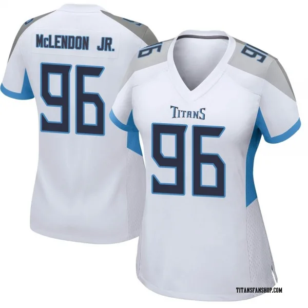 Women's TK McLendon Jr. Tennessee Titans Game White Jersey