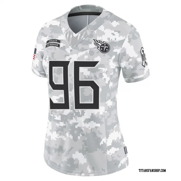 Women's TK McLendon Jr. Tennessee Titans Limited Arctic Camo 2024 Salute to Service Jersey