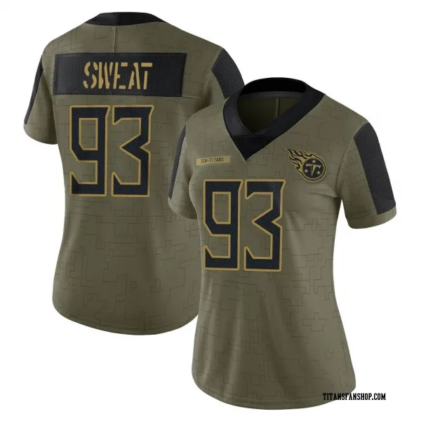 Women's T'Vondre Sweat Tennessee Titans Limited Olive 2021 Salute To Service Jersey