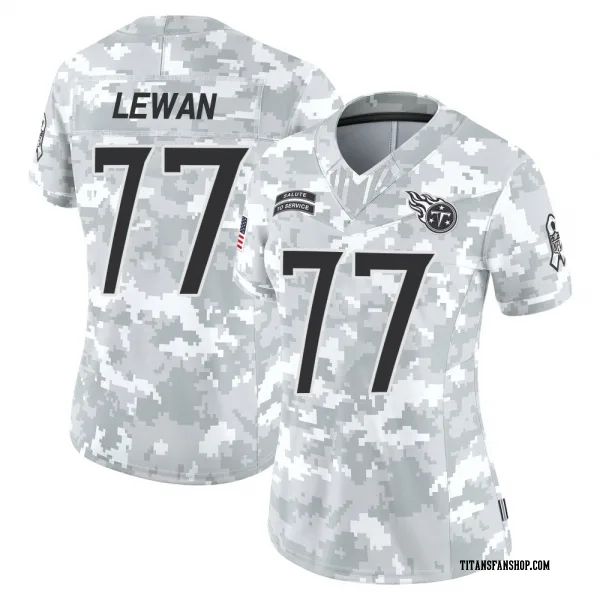 Women's Taylor Lewan Tennessee Titans Limited Arctic Camo 2024 Salute to Service Jersey