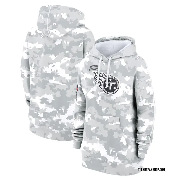 Women's Tennessee Titans Arctic Camo 2024 Salute To Service Club Fleece Pullover Hoodie