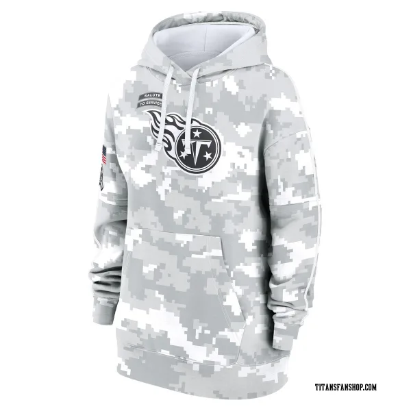 Women's Tennessee Titans Arctic Camo 2024 Salute To Service Club Fleece Pullover Hoodie