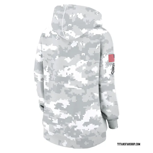 Women's Tennessee Titans Arctic Camo 2024 Salute To Service Club Fleece Pullover Hoodie