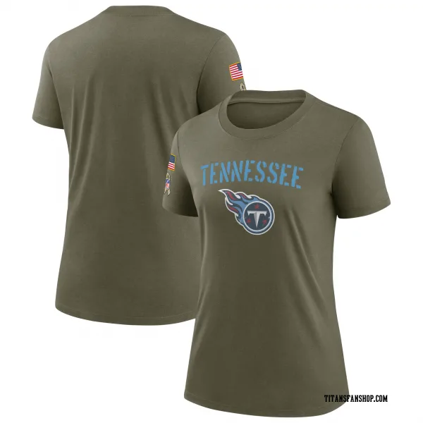 Women's Tennessee Titans Legend Olive 2022 Salute To Service T-Shirt