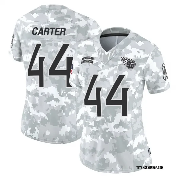 Women's Tory Carter Tennessee Titans Limited Arctic Camo 2024 Salute to Service Jersey