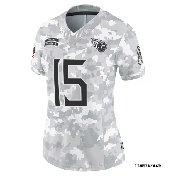 Women's Trevor Siemian Tennessee Titans Limited Arctic Camo 2024 Salute to Service Jersey