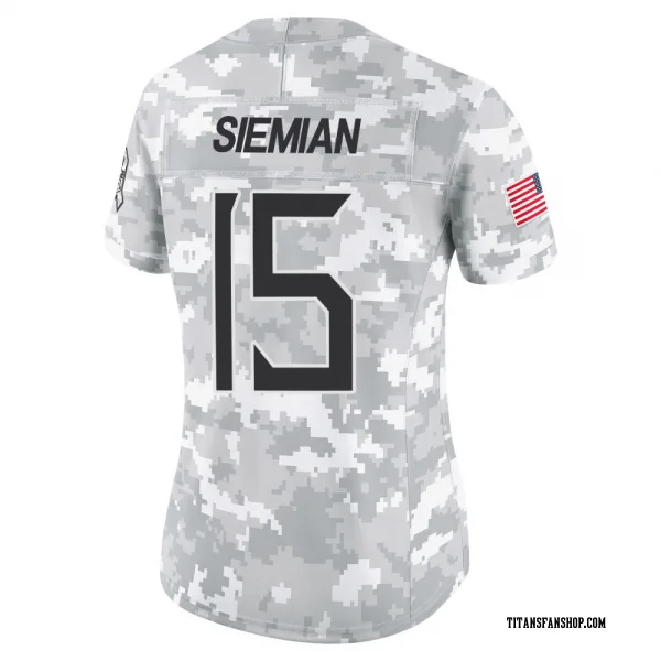 Women's Trevor Siemian Tennessee Titans Limited Arctic Camo 2024 Salute to Service Jersey
