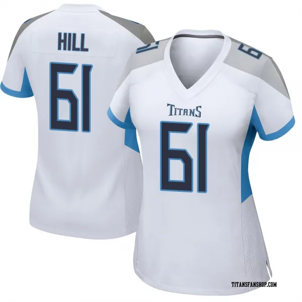 Women's Trey Hill Tennessee Titans Game White Jersey