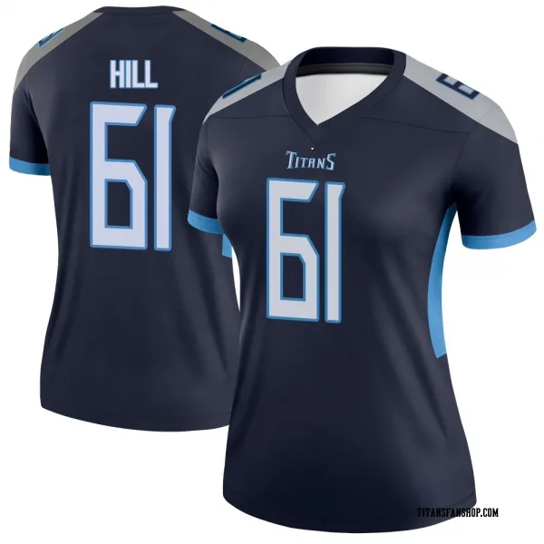 Women's Trey Hill Tennessee Titans Legend Navy Jersey