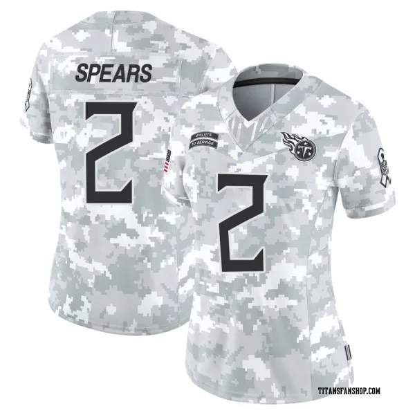 Women's Tyjae Spears Tennessee Titans Limited Arctic Camo 2024 Salute to Service Jersey