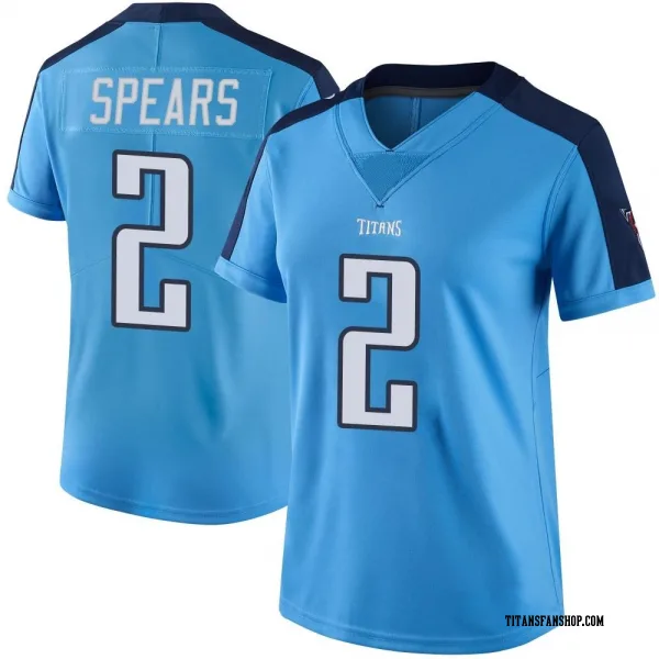 Women's Tyjae Spears Tennessee Titans Limited Light Blue Color Rush Jersey