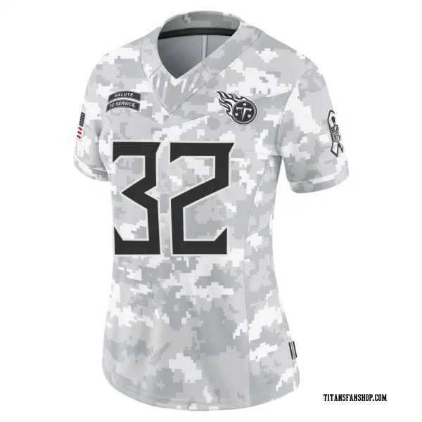 Women's Tyrion Davis-Price Tennessee Titans Limited Arctic Camo 2024 Salute to Service Jersey