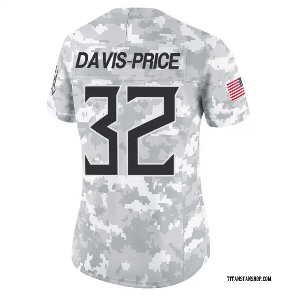 Women's Tyrion Davis-Price Tennessee Titans Limited Arctic Camo 2024 Salute to Service Jersey