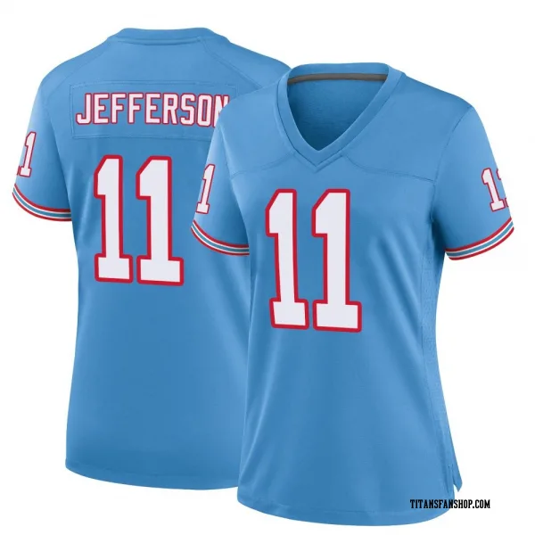 Women's Van Jefferson Tennessee Titans Game Light Blue Oilers Throwback Alternate Jersey