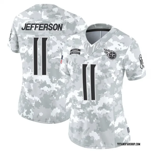 Women's Van Jefferson Tennessee Titans Limited Arctic Camo 2024 Salute to Service Jersey