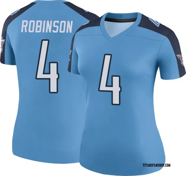 Women's Wan'Dale Robinson Tennessee Titans Legend Light Blue Color Rush Jersey