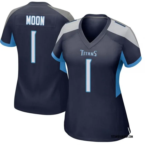 Women's Warren Moon Tennessee Titans Game Navy Jersey