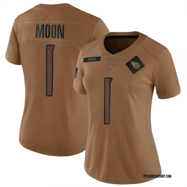 Women's Warren Moon Tennessee Titans Limited Brown 2023 Salute To Service Jersey