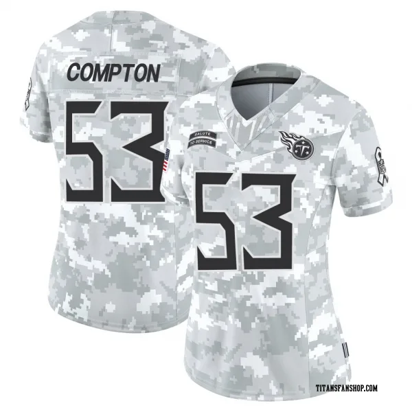 Women's Will Compton Tennessee Titans Limited Arctic Camo 2024 Salute to Service Jersey