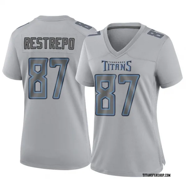 Women's Xavier Restrepo Tennessee Titans Game Gray Atmosphere Fashion Jersey