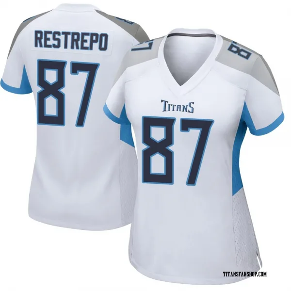 Women's Xavier Restrepo Tennessee Titans Game White Jersey