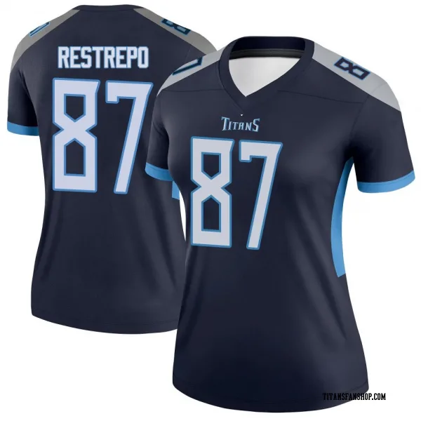 Women's Xavier Restrepo Tennessee Titans Legend Navy Jersey