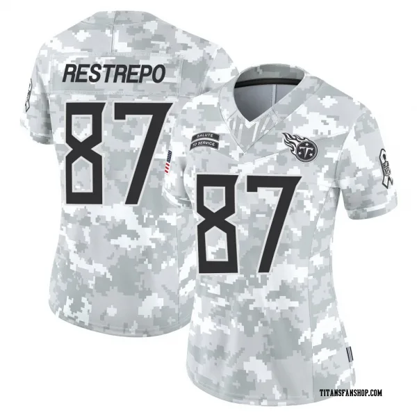 Women's Xavier Restrepo Tennessee Titans Limited Arctic Camo 2024 Salute to Service Jersey