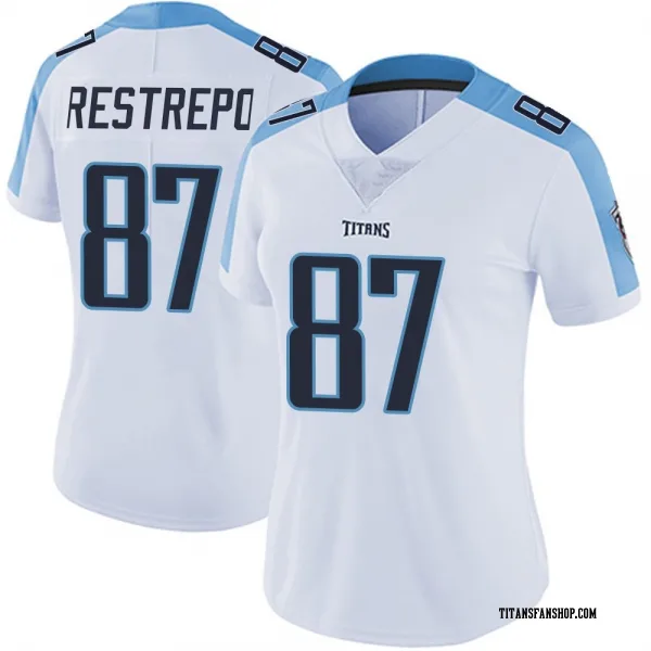 Women's Xavier Restrepo Tennessee Titans Limited White Vapor Untouchable Jersey