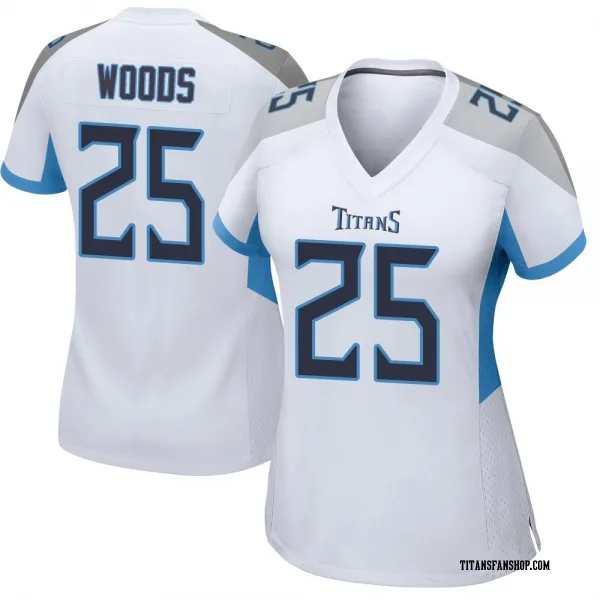 Women's Xavier Woods Tennessee Titans Game White Jersey