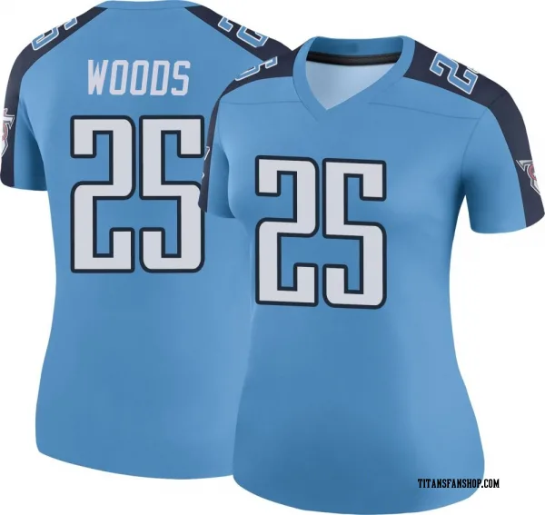 Women's Xavier Woods Tennessee Titans Legend Light Blue Color Rush Jersey