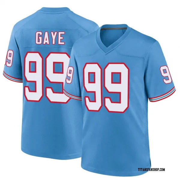 Youth Ali Gaye Tennessee Titans Game Light Blue Oilers Throwback Alternate Jersey