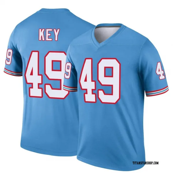Youth Arden Key Tennessee Titans Legend Light Blue Oilers Throwback Jersey