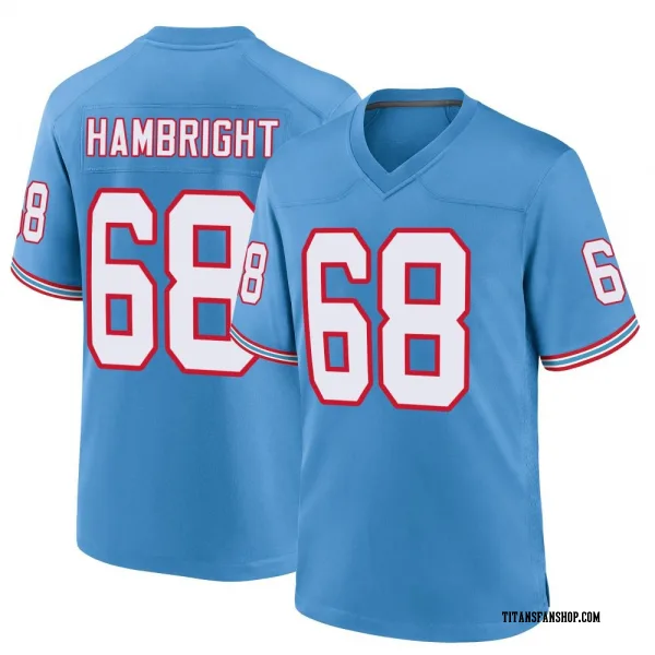 Youth Arlington Hambright Tennessee Titans Game Light Blue Oilers Throwback Alternate Jersey