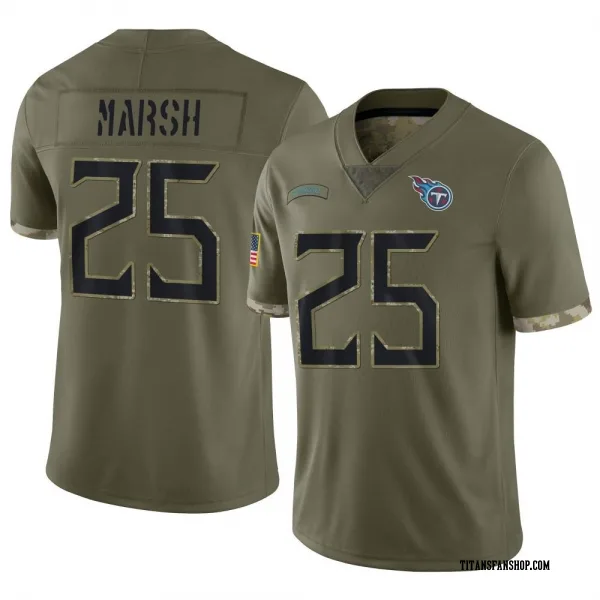 Youth Armani Marsh Tennessee Titans Limited Olive 2022 Salute To Service Jersey