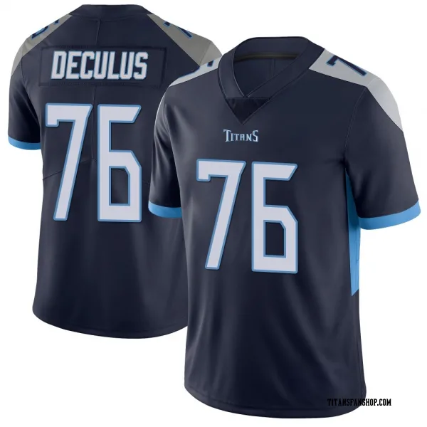 Youth Austin Deculus Tennessee Titans Limited Navy Vapor Untouchable Jersey