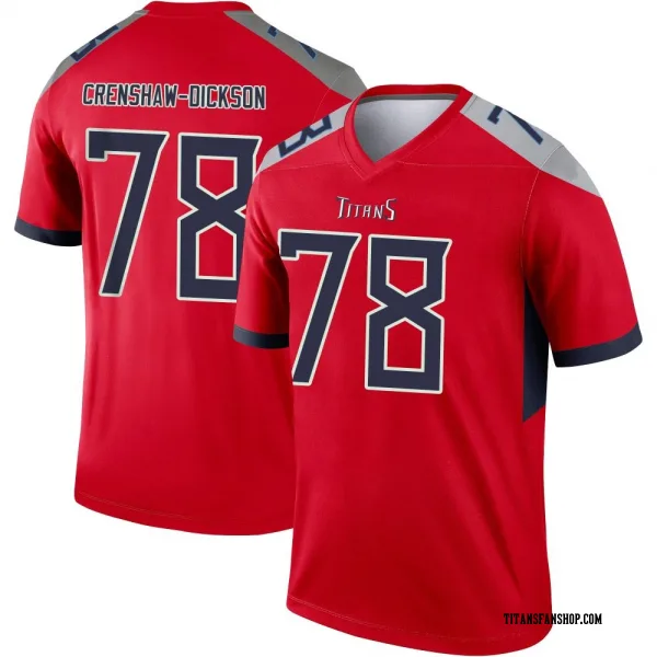 Youth Brandon Crenshaw-Dickson Tennessee Titans Legend Red Inverted Jersey