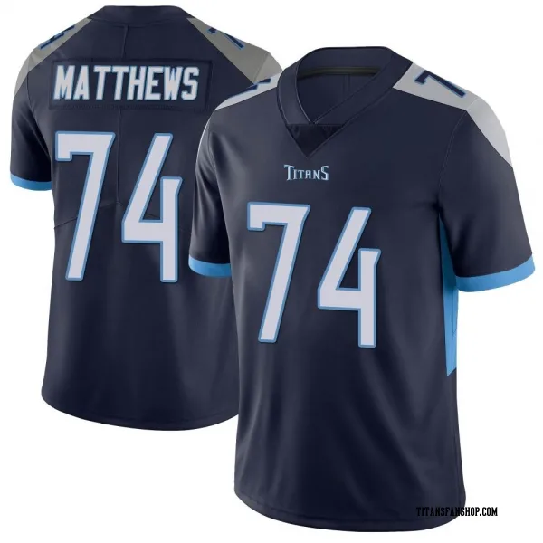 Youth Bruce Matthews Tennessee Titans Limited Navy Vapor Untouchable Jersey