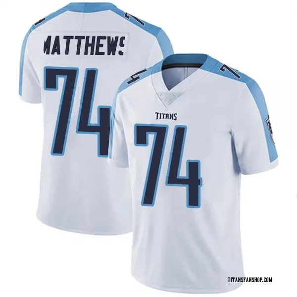 Youth Bruce Matthews Tennessee Titans Limited White Vapor Untouchable Jersey