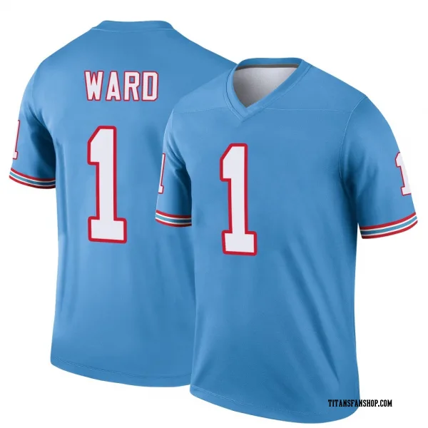 Youth Cam Ward Tennessee Titans Legend Light Blue Oilers Throwback Jersey