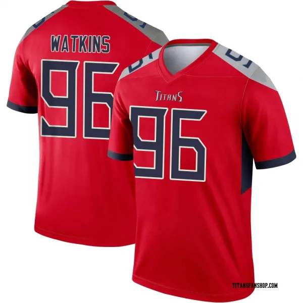 Youth Carlos Watkins Tennessee Titans Legend Red Inverted Jersey