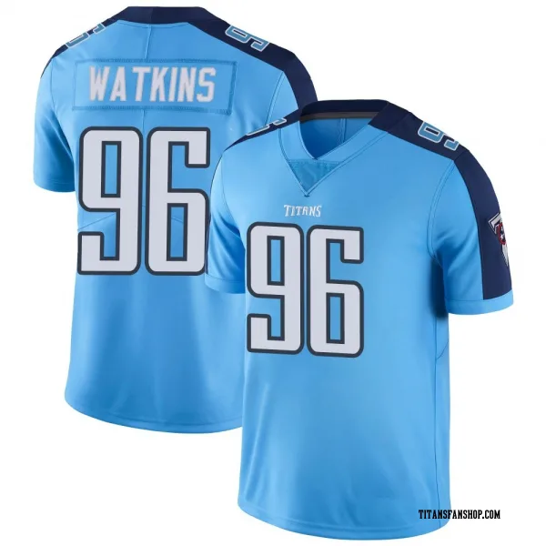 Youth Carlos Watkins Tennessee Titans Limited Light Blue Color Rush Jersey