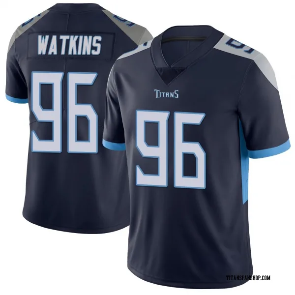 Youth Carlos Watkins Tennessee Titans Limited Navy Vapor Untouchable Jersey