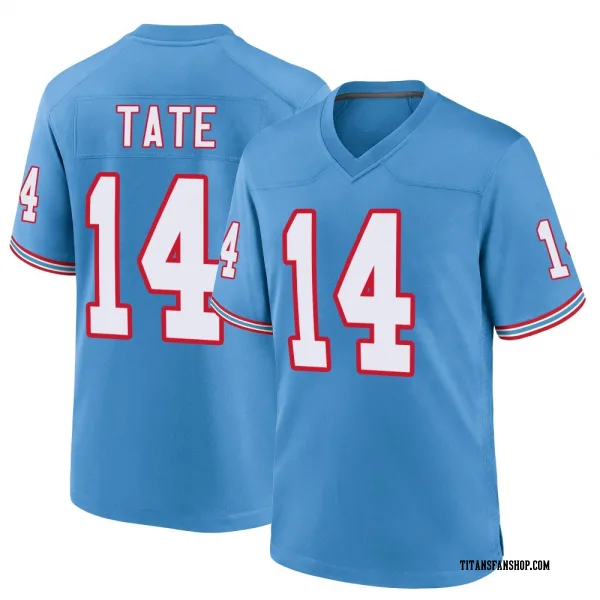 Youth Carnell Tate Tennessee Titans Game Light Blue Oilers Throwback Alternate Jersey