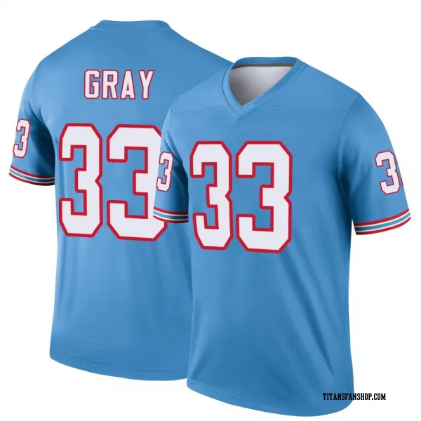 Youth Cedric Gray Tennessee Titans Legend Light Blue Oilers Throwback Jersey