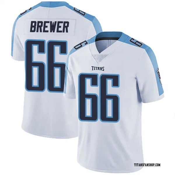 Youth Chandler Brewer Tennessee Titans Limited White Vapor Untouchable Jersey