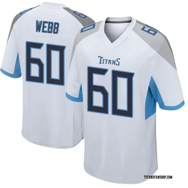 Youth Clay Webb Tennessee Titans Game White Jersey