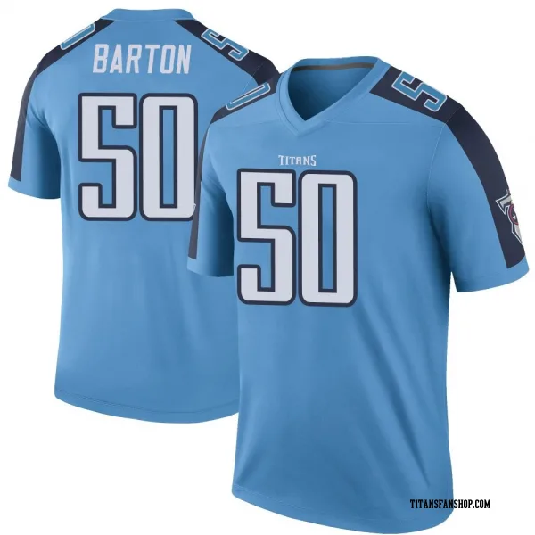 Youth Cody Barton Tennessee Titans Legend Light Blue Color Rush Jersey