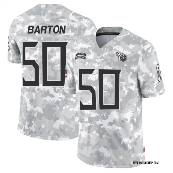 Youth Cody Barton Tennessee Titans Limited Arctic Camo 2024 Salute to Service Jersey