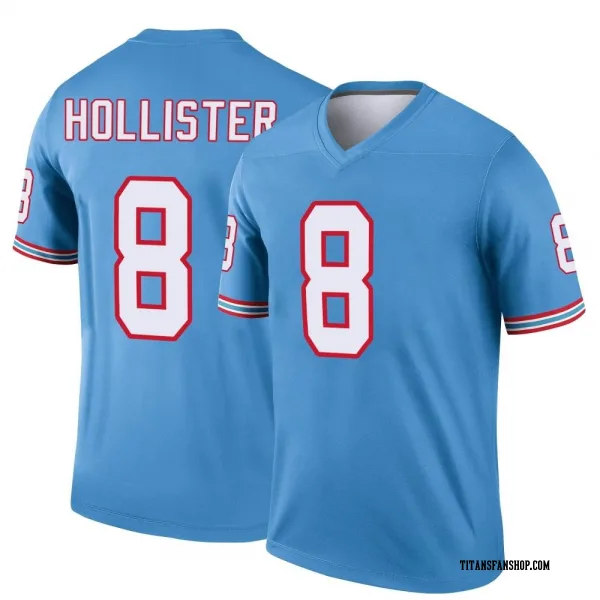 Youth Cody Hollister Tennessee Titans Legend Light Blue Oilers Throwback Jersey