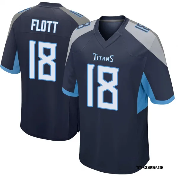Youth Cor'Dale Flott Tennessee Titans Game Navy Jersey